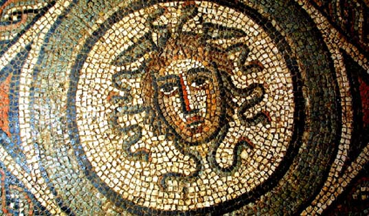 Mosaic at Brading Roman Villa